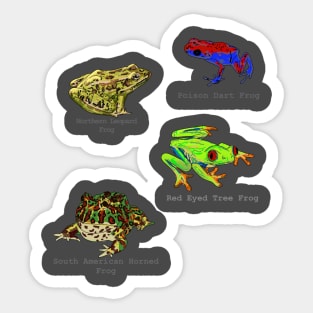 Okopipi Blue Poison Arrow or Dart Frog - Frog Gift Idea - Sticker