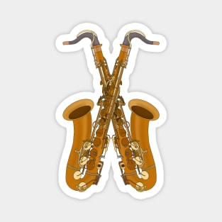 Saxophones Forming an X Magnet