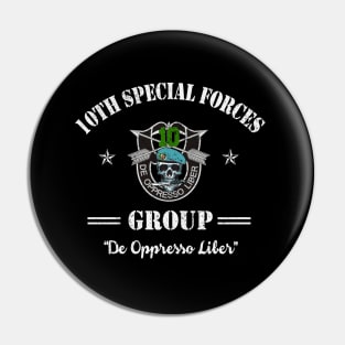 Proud US Army 10th Special Forces Group Veteran De Oppresso Liber SFG - Gift for Veterans Day 4th of July or Patriotic Memorial Day Pin