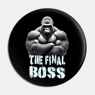 The Final Boss Silverback Gorilla Design Pin