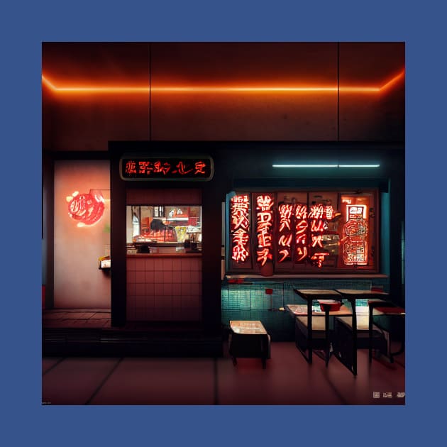 Cyberpunk Tokyo Ramen Shop by Grassroots Green