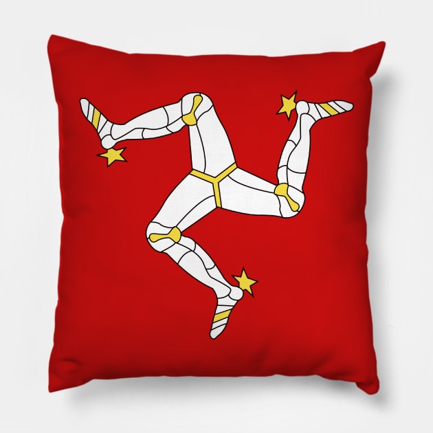 Isle of Man Pillow by Wickedcartoons