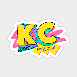 Kansas City, Missouri Retro 90s Logo Magnet