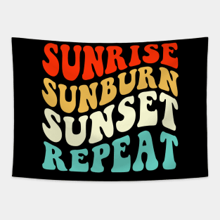 Sunrise Sunburn Sunset Repeat T Shirt For Women Men Tapestry