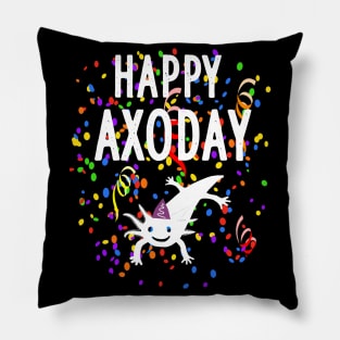 Happy Axoday Axolotl Day Mexican Salamander Pillow