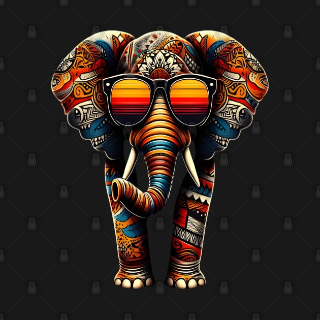 elephant Vintage Sunglasses Funny African Animal Lover by justingreen