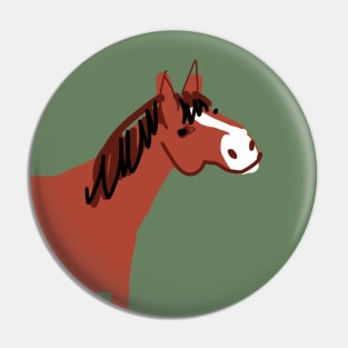 Sorrel white blaze horse #1 Pin