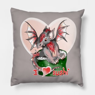 sushi roll cute dragon cartoon Pillow