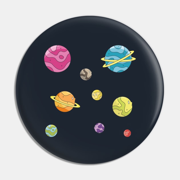 Planets Pin by Pink Panda Creations