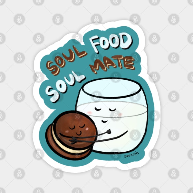 Cookie and Milk - Soul Food, Soul Mate Magnet by Snacks At 3