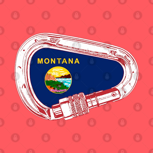 Montana Flag Climbing Carabiner by esskay1000