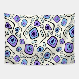 Abstract Pattern - Ivory and Purple Tapestry