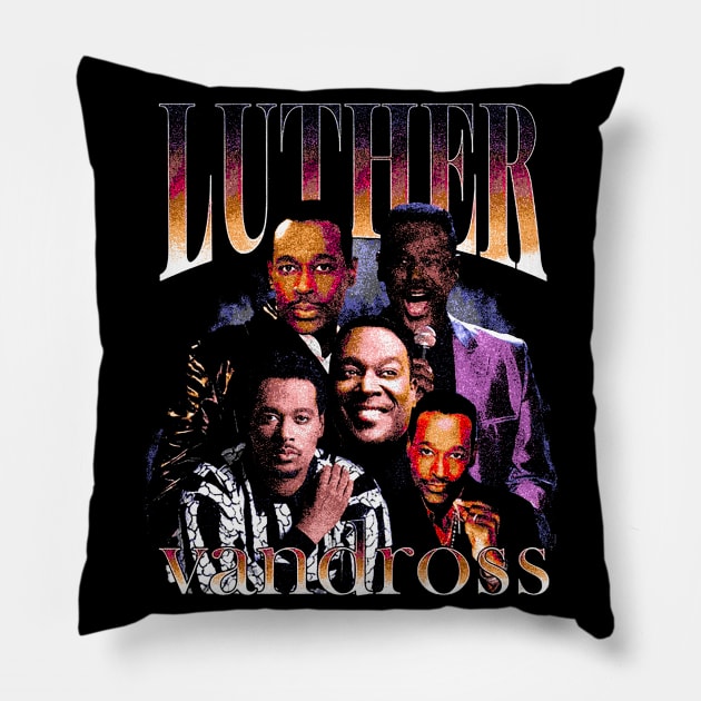 luther vandross Pillow by Shaun Reichel