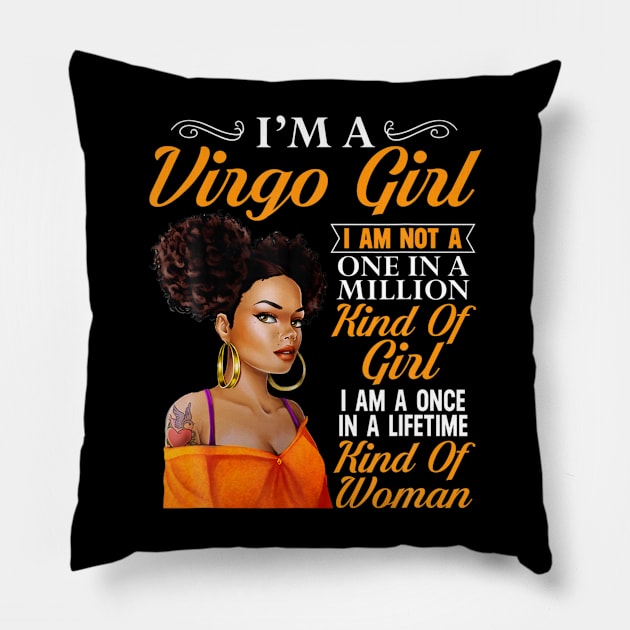 I'm a virgo girl black women birthday zodiac Pillow by Tianna Bahringer