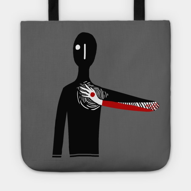 Touch (Black) Tote by conflictedlizard