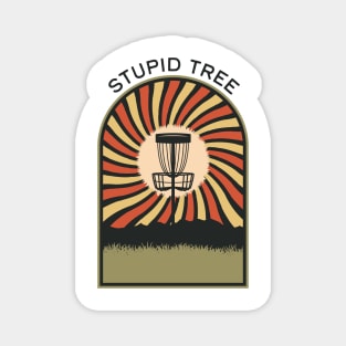 Stupid Tree | Disc Golf Vintage Retro Arch Mountains Magnet