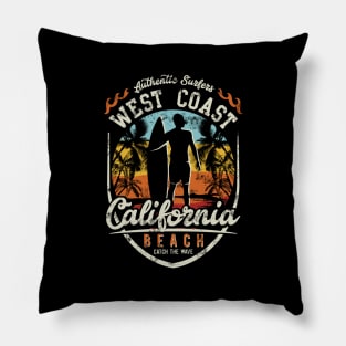 West Coast California Beach Pillow