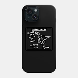 Dino Physics 101 funny dinosaur + physics + maths design Phone Case