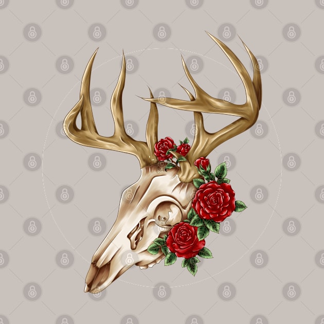 Aesthetic Deer Skull by Bex Taylor Design