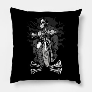 skull biker Pillow