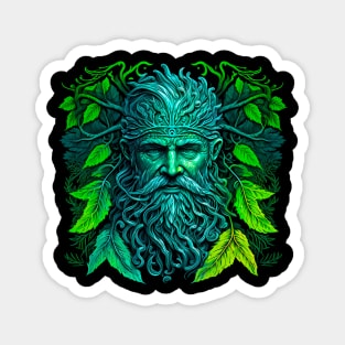 Jack Of The Wood Traditional Pagan Celtic Greenman Magnet