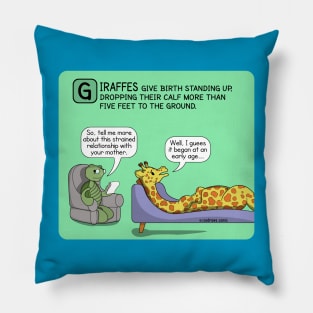 GIRAFFE THERAPY - ZOODRAWS COMIC Pillow