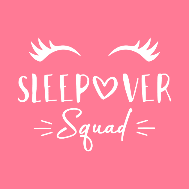 SLEEPOVER SQUAD Funny Slumber Party Pajamas Gift Idea, Sarcastic Matching Sleep Text Joke Lover Designs by Almytee