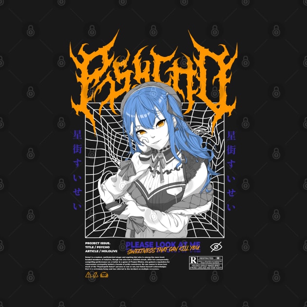 Hololive Japan Hoshimachi Suisei - Psychopath by Waifuku Merch