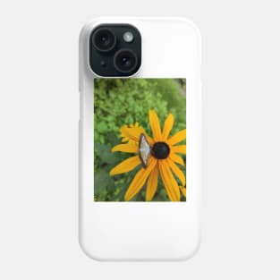 Yellow flower with butterfly Phone Case