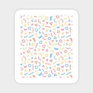 Abstract Alphabet Soup | colorful | Blue | Red | Yellow Magnet