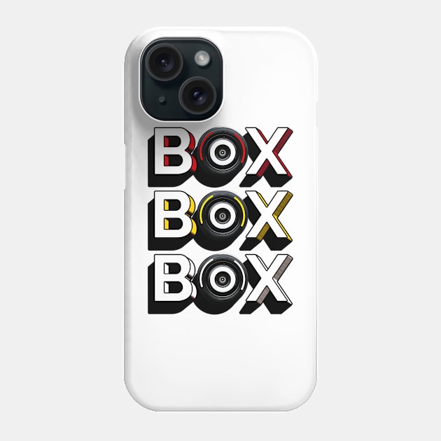 Box Box Box - Formula 1 tires design Phone Case by Rflectionart