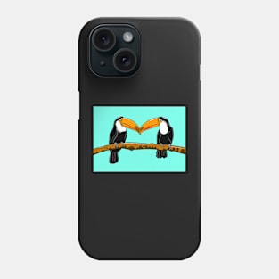 Toucans ( turquoise version ) Phone Case