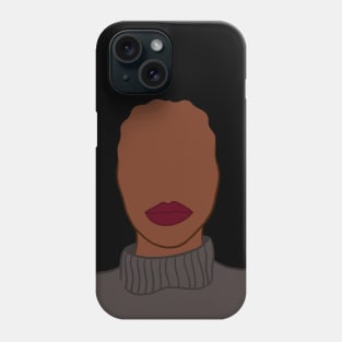 Minimalist Boho African American Woman Phone Case