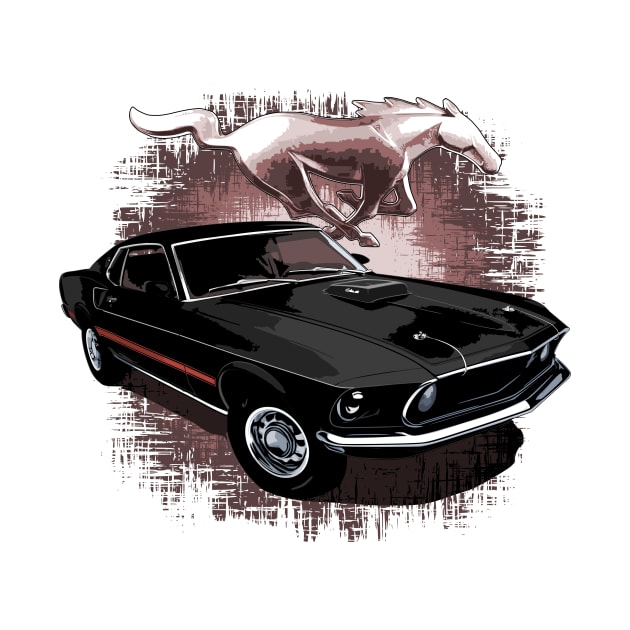 Black 69 Ford Mustang Mach 1 by ZoeysGarage