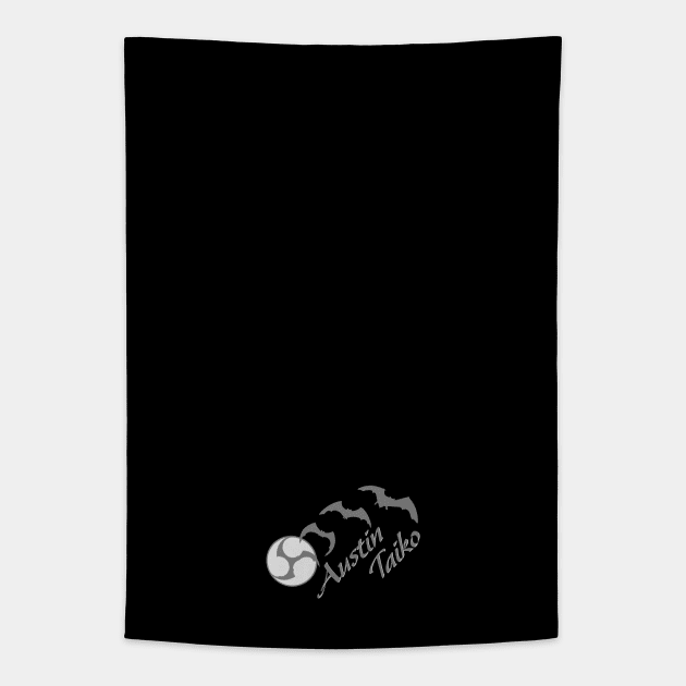 AT Bat Mitsudomoe gray white Tapestry by Austin Taiko