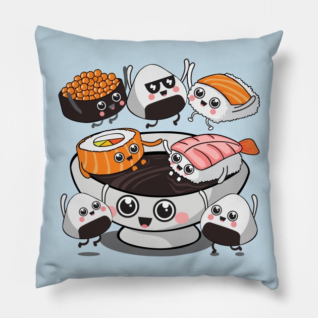 Sushi Rock! Pillow by Plushism