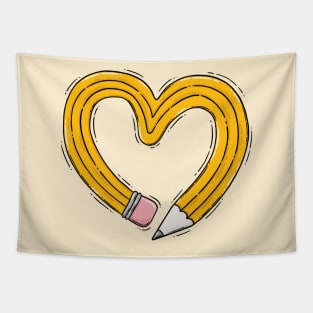 Heart Pencil Tapestry