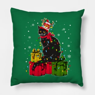 Cat Christmas Lover Light merry Christmas Pillow