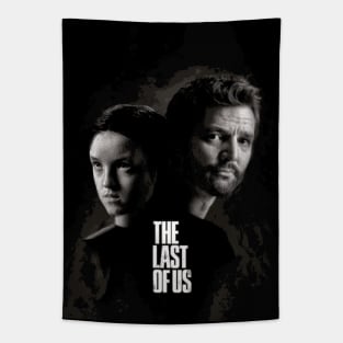 The Last of us Pedro Pascal and Bella Ramsey Pixelated Print Tapestry