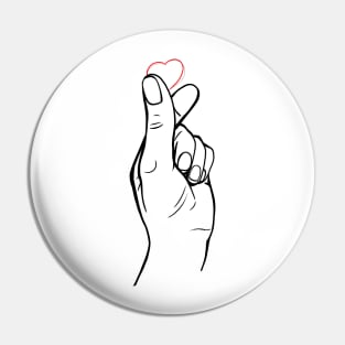 Korean gesture love Pin