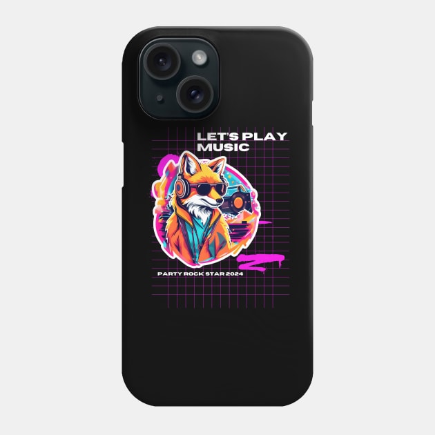 Vinyl Vibe Music Fox Fest Phone Case by ShopFusion