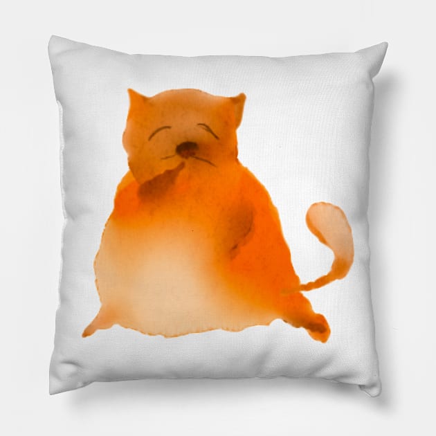 red cat Pillow by Ljuko