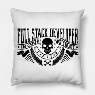 Full Stack Developer - skull Pillow