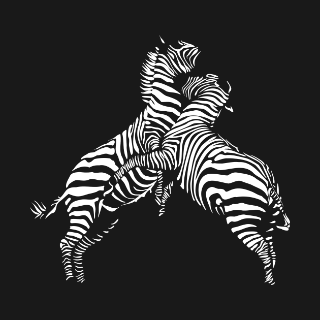 Zebras playing by bertramskiosk