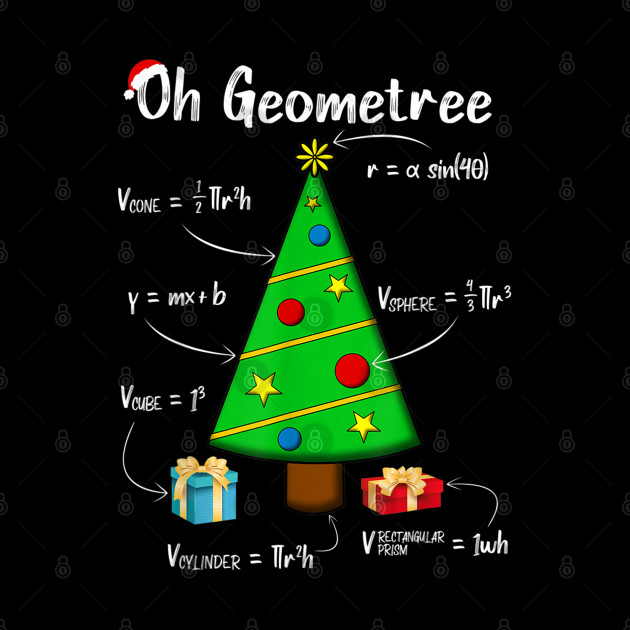 Geometry Math Science Teacher Christmas 2020 Oh Geometree - Science Fiction - Phone Case
