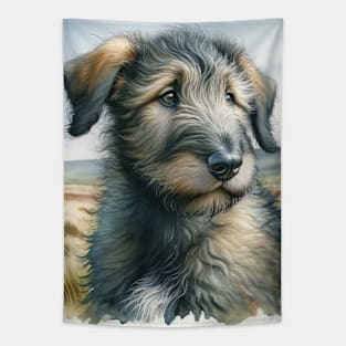 Watercolor Irish Wolfhound Puppies - Cute Puppy Tapestry