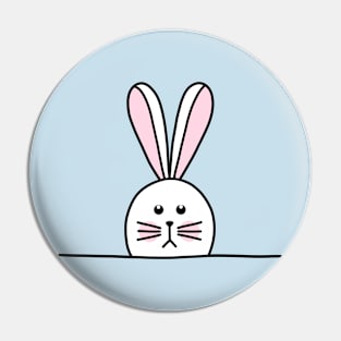 Cute Grumpy Rabbit Pin