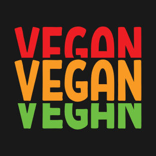 Vegan colorful text T-Shirt