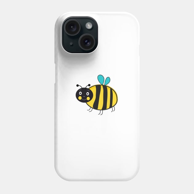 Honey bee character design illustration Phone Case by GULSENGUNEL