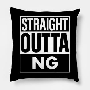 Ng Name Straight Outta Ng Pillow